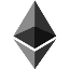 Logo of Ethereum, a decentralized blockchain with smart-contract functionality.